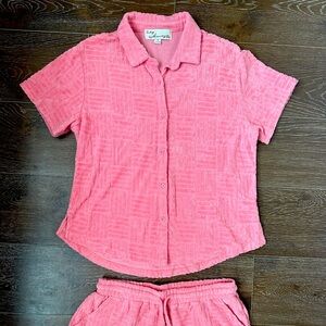 Pink terry cloth Set